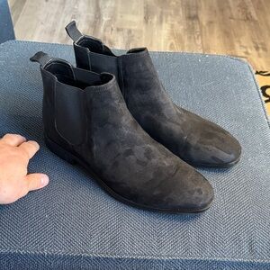 Black Suede Chelsea Boots H&M Men’s 10